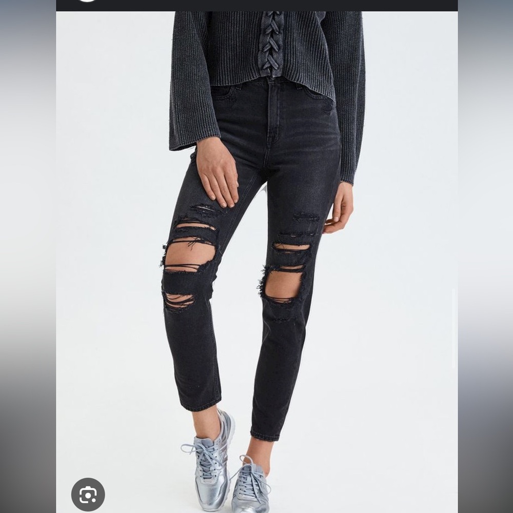 American Eagle Ripped Black Jeans (full length)